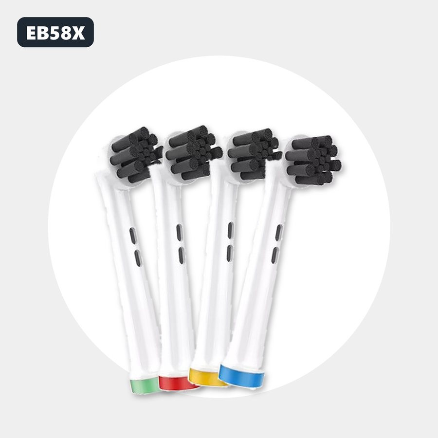 Đầu bàn chải SMILO EB58X – Than tre, lông đen