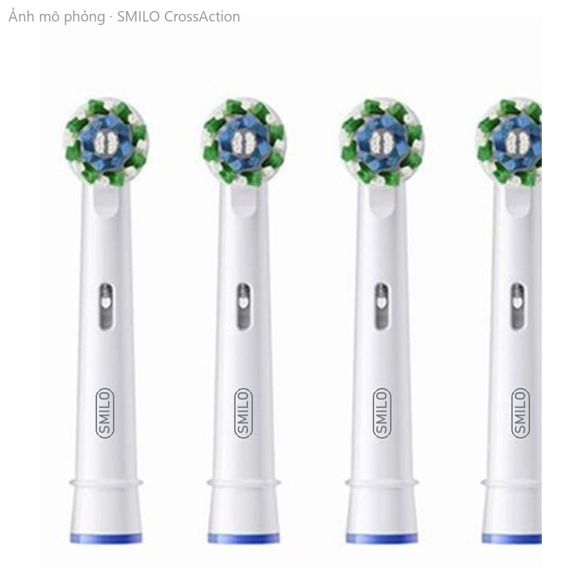 Đầu bàn chải SMILO cho máy Oral-B – kiểu Cross Action, lông đan chéo (ảnh mô phỏng)