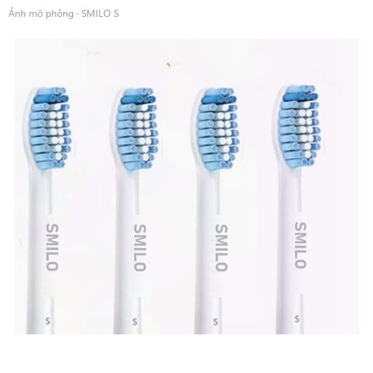 Đầu bàn chải SMILO cho máy Philips Sonicare – kiểu S, lông siêu mềm cho răng nhạy cảm (ảnh mô phỏng)